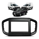 Moldura Multimidia 2 Din Fiat Strada 2021 Preta Fiamon
