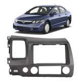 Moldura Painel 2 Din Civic 07 08 09 10 11 7pol Midia Dvd Mp5