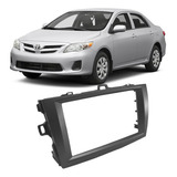 Moldura Painel 2 Din Dvd Toyota Corolla 2009 À 2014 Expex Grafite