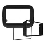 Moldura Painel 2 Din Fiat Mobi 2016 2017 2018 2019 2020 Cor Preto