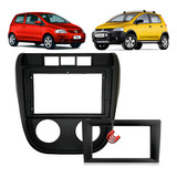 Moldura Painel 2 Din Multimidia Mp5 Fox Crossfox G1 2008 Cor Preto