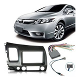 Moldura Painel 2 Din New Civic 07 A 11 + Chicote
