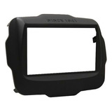 Moldura Painel Central 2 Din Mp5 Dvd Jeep Renegade 2015 À 2017 Emborrachado Expex 15/17 Epx 213 Preto