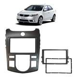 Moldura Painel Central 2 Din Mp5 Dvd Kia Cerato Ar Digital 2010 À 2013 Grafite Expex Epx019