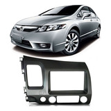 Moldura Painel Central 2 Din Mp5 Dvd New Civic 2006 À 2011 Grafite
