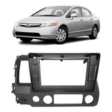 Moldura Painel Civic 2007 A 2011 10 Polegadas Multimidia Dvd Cor Grafite