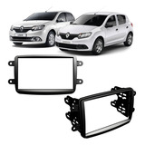 Moldura Painel Dvd 2 Din Duster Sandero Logan 2012 2013 2014