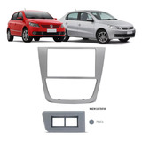 Moldura Painel Dvd 2din Gol Voyage G5 + Moldura Botões Prata