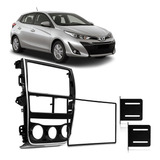 Moldura Painel Rádio Dvd 2 Din Yaris 2020 Black Piano