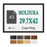 Moldura Quadro A3 42x29,7 Cm Certificado Decoração Com Petg
