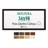 Moldura Quebra Cabeça Puzzle Panorâmico 1000 98x34 Cm C/petg