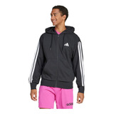 Moletinho Capuz Zíper Essentials Três Listras adidas