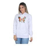 Moletom Blusa Feminino Casaco Butterfly Believe In Yourself