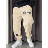 Moletom Calça Chicago Punho Confortável Pijama Treino