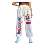 Moletom Calça Feminina Punho Confortável Casua Pijama Treino