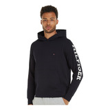 Moletom Canguru Tommy Hilfiger Wcc Monotype Hoody Marinho