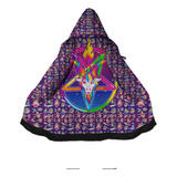 Moletom Capuz Baphomet Pentagrama Bodé Ocultismo Full 3d 49