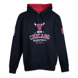 Moletom New Era Plus Size Canguru Fechado Chicago Bulls I008