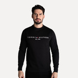 Moletom Tommy Hilfiger Logo 1985 Preto