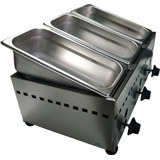 Molheira Gás 3 Cubas Hot-dog Salsicheira Cachorroquente 9l