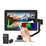 Monitor Feelworld F6 Plus V2 Touch 4k + Bateria + Carregador