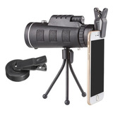 Monóculo Luneta 40x60 Com Prisma Bak4, Suporte Para Celular, Tripé E Corpo Emborrachado - Marca Lorben