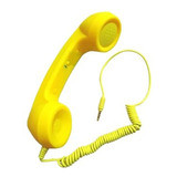 Monofone Pop Phone P2 Amarelo Fone Ouvido Vintage Celular