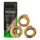 Mordedor Natural Desidratado Donuts Colágeno C/3 P/ Cães