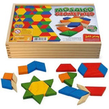 Mosaico Geométrico 100 Peças Material Educativo Pedagógico