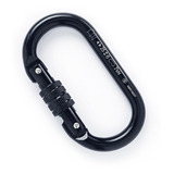 Mosquetão Aço Preto Oval Tr Rosca 25kn Nbr15837 Abnt En362