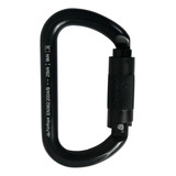 Mosquetão Alumínio Oval - Dupla Trava Auto Keylock For Rope Cor Preto
