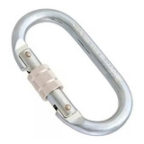 Mosquetão De Aço Oval - 25kn Trava De Rosca