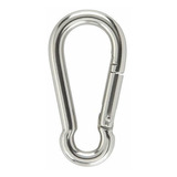 Mosquetão Inox Simples 9mm X 90mm Sem Olhal