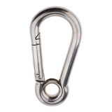 Mosquetão Inox Trava Automática 10mm X 100mm C/ Olhal 1203kg