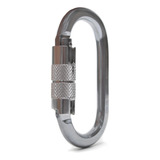 Mosquetão Sideup Aço Oval Tripla Trava 25kn Ce Nbr Cromado