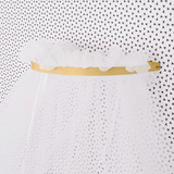 Mosquiteiro C/ Dossel De Parede Branco Liso Quarto Menino(a) Cor Dourado