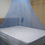 Mosquiteiro De Teto Filo Simples P\ Cama Casal E Solteiro Cor Azul