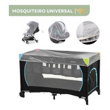 Mosquiteiro Universal Portátil Avulso Tela Carrinho Bebe Conforto Capa Tule Dobrável Berço Cor Branco