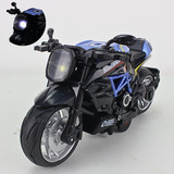 Moto De Ferro Miniatura Com Fricção, Luz E Som, Sortidos