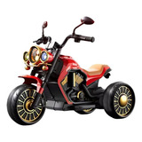 Moto Elétrica Infantil Led Vermelho Mobilete Buzina Bike Usb