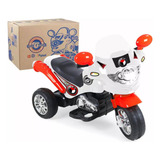 Moto Elétrica Infantil Triciclo Speed Chopper Branca Grande