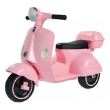 Moto Elétrica Scooter Infantil Rosa 6v Com Baú Unitoys