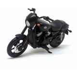Moto Harley Davidson Street 750 2015 S35 Preta 1:18 Maisto
