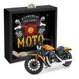 Moto Miniatura Harley Davidson + Cofre Presente Colecionador