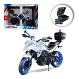 Moto Roda Livre Polícia Brinquedo Com Baú Funcional Criança
