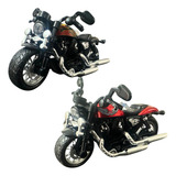 Motos De Fricçao D Ferro Miniatura Harley-davidson Led E Som