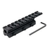 Mount Adaptador Elevador Trilho 11 Mm Para 22 Mm Com Trava