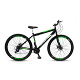 Mountain Bike Ello Bike Velox Aro 29 21v Freios De Disco Mecânico Câmbios Ltx Cor Preto/verde