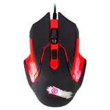 Mouse Gamer C/ Fio Dpi800/1200/1600/2400 - Vermelho Hoopson