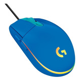 Mouse Gamer Logitech G203 Lightsync Rgb Até 8.000 Dpi - Azul